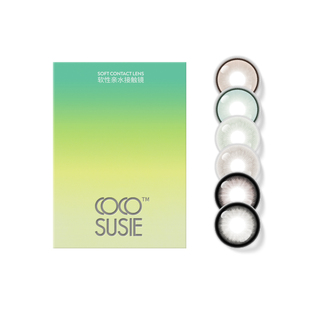 cocosusie美瞳彩色隐形眼镜三明治工艺混血鹅褐大小直径半年抛2片