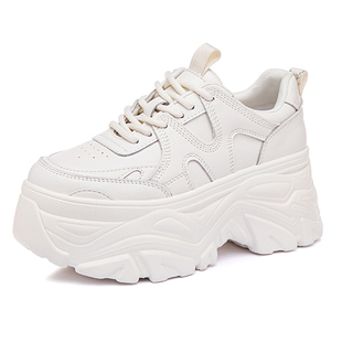 真皮老爹鞋女女款2025新款鞋子秋冬厚底增高鞋子休闲鞋运动鞋女鞋