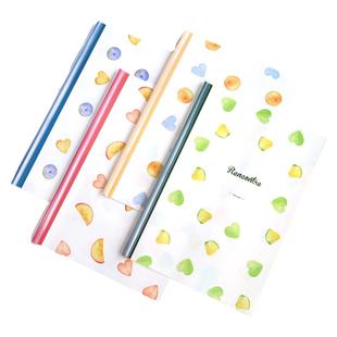 云木杂货 透明A4文件夹抽杆夹插页可爱l型拉杆资料夹文件袋4个装