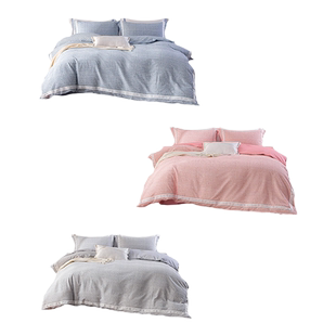 梦洁家纺床单三四件套纯棉全棉磨毛保暖秋冬加厚被单套件被套床品