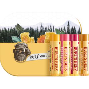 伯特小蜜蜂润唇膏礼盒送礼保湿滋润淡唇纹口红打底男女可用