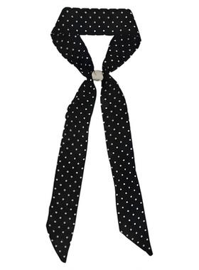 黑白波点长条丝巾飘带丝带