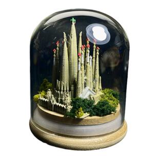 原创纯手工圣家族大教堂手工微缩景观模型手办桌面摆件创意礼物