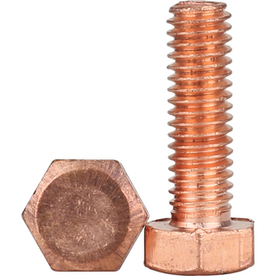 T2紫铜红铜外六角螺丝电解铜螺栓外六角螺丝M3M4M5M6M8M10M12M16