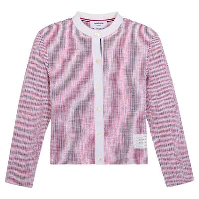 THOM BROWNE 秋冬新款女士条纹系扣开衫毛衣银泰百货精品 301574