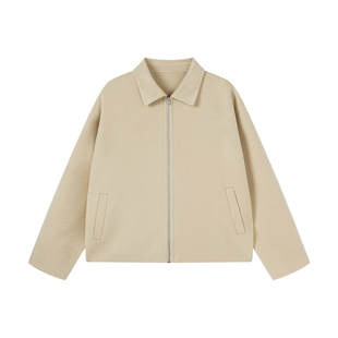 Manifold｜重工100%澳洲羊毛cleanfit宽松休闲拉链毛呢夹克外套
