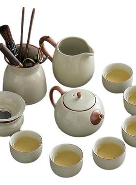 汝窑功夫茶具套装新款家用