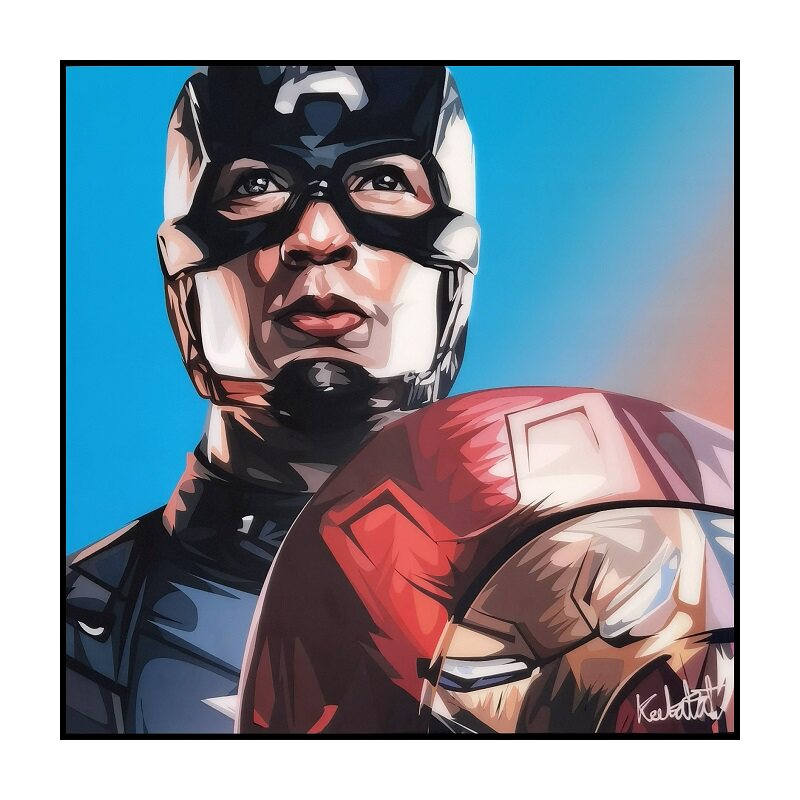 漫威美国队长Captain America史蒂夫罗杰斯美队泰国波普艺术挂画