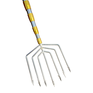 多功能大倒刺不锈钢鱼叉头可伸缩加厚捕鱼叉杆老式渔叉鱼插鱼叉子