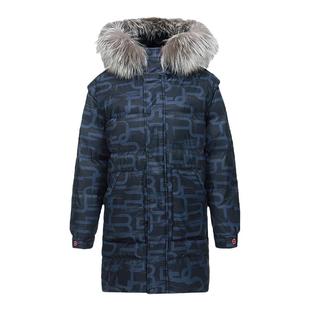 SPYDER蜘蛛秋冬女子SKI LIFE舒适保暖收腰长款毛领羽绒服21CF228W