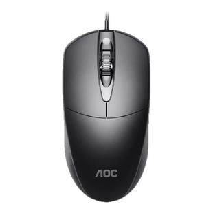 AOC有线静音鼠标适用华为惠普联想小米笔记本电脑办公USB台式机