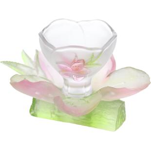 心缘堂琉璃十二花神套组品茗杯主人杯托杯垫多功能烛台