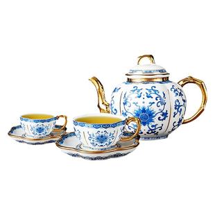 高淳陶瓷小金枝茶具套装茶杯高档骨瓷高端家用客厅功夫茶精美礼盒
