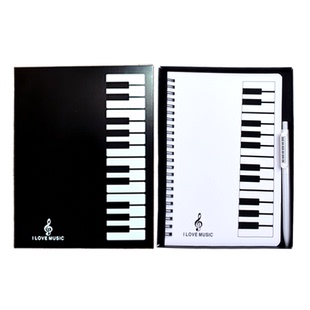 钢琴音符A5笔记本礼盒套装伴手礼学生记事本简约音乐奖品琴行礼物