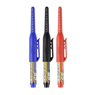 金万年长头记号笔油性45mm标记笔可加墨工地木工专用瓷砖特殊用途长嘴黑色深孔划线细头加长画线笔防水不掉色