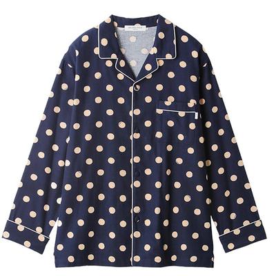 gelatopique波点锁边开襟衬衫