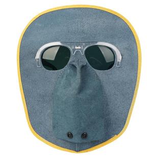 电焊防护罩面罩全脸轻便眼镜烧焊工专用头戴式牛皮焊帽子氩弧焊接