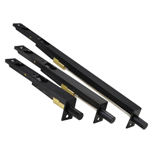 全铜插销木门子母门双开门门扣门栓12寸纯铜弹簧家用天地插销黑色