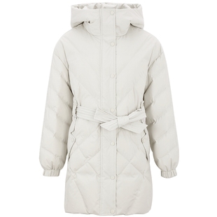 MB MindBridge百家好女装羽绒服2025年韩版连帽外套中长款棉服