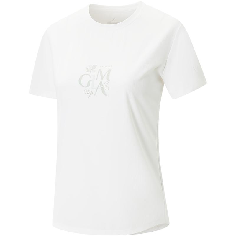 特步短袖女官方夏季新款弹力T恤训练服运动上衣女975328010035
