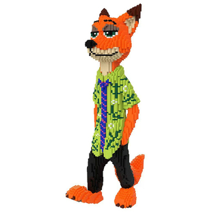 DUZ疯狂动物城朱迪兔子积木男女孩系列小颗粒成人高难度拼装玩具