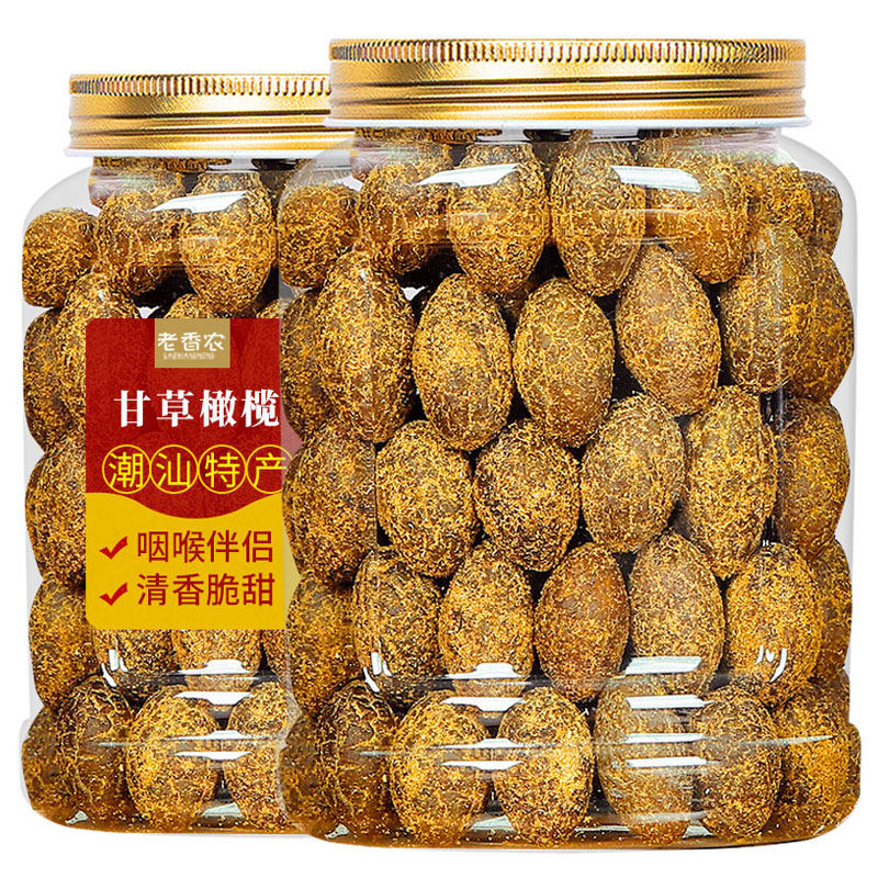 正宗潮汕特产甘草橄榄罐装500g