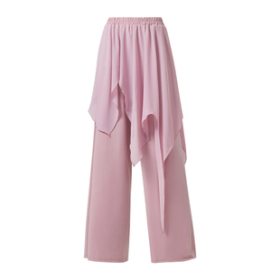 古典舞裤子2026新款中国现代舞阔腿裤屁帘裙裤飘逸冬季舞蹈练功服