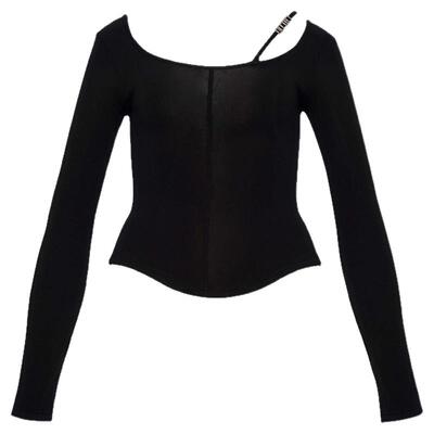 Liilou设计感软糯长袖打底衫