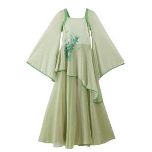 新款古典舞蹈服女飘逸超仙中式渐变弹力纱衣练功服中国舞演出服女