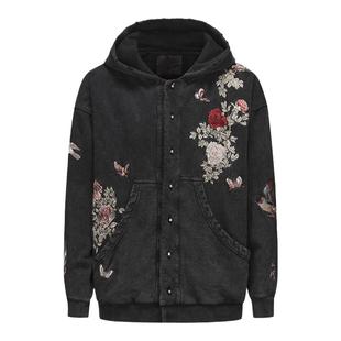 碧海潮生高端限定〓山门•凤凰于飞•黑〓中国风重磅水洗刺绣卫衣