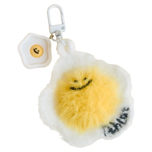 7THLAT纯手作蛋黄君原创设计小众玩偶可爱毛绒煎蛋钥匙扣包包挂件