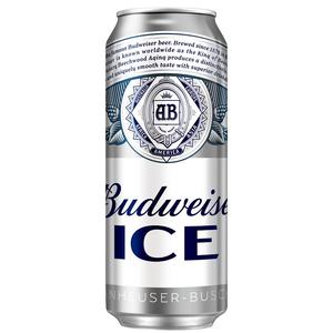 Budweiser/百威啤酒冰啤500ml*18听清爽醇正口感大罐