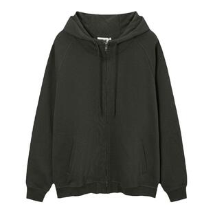 UNF450G重磅潮牌原创宽松纯棉毛圈拉链连帽卫衣外套男女2024秋冬