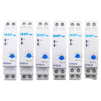 正泰通电延时断开24VDC时间继电器控制器交流NTE8-A B可调AC220v