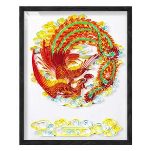 40x50cm衍纸龙材料包diy创意手工画零基础插槽画套装家居框画挂墙