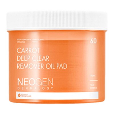 Neogen妮珍胡萝卜深层清洁保湿不紧绷面部湿敷眼唇卸妆棉片60张