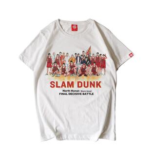 灌篮高手联名T恤男流川枫樱木花道日系复古动漫情侣短袖夏季纯棉