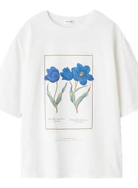FRAYI.D植物印花短袖棉T恤