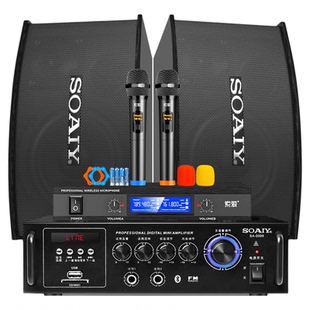 索爱客厅音响功放一体机家庭KTV套装家用唱歌音箱全套设备大功率