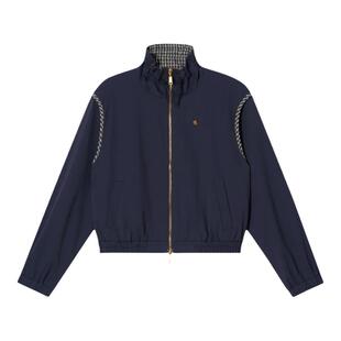 诗篇专选海军蓝时尚立领体闲宽松夹克短外套2026春季新款