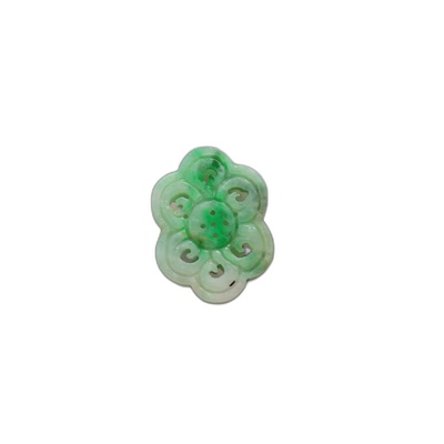 天然A货翡翠雕花中国结形背云