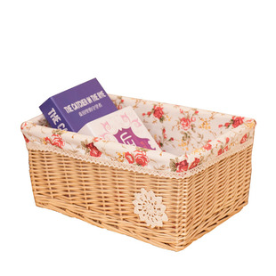 柳编收纳筐藤编储物筐脏衣服篮衣柜厨房零食杂物盒子收纳篮收纳盒