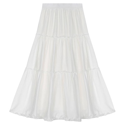 Heatherich裙子女2026春季新款少女甜美简约木耳边蛋糕裙599314