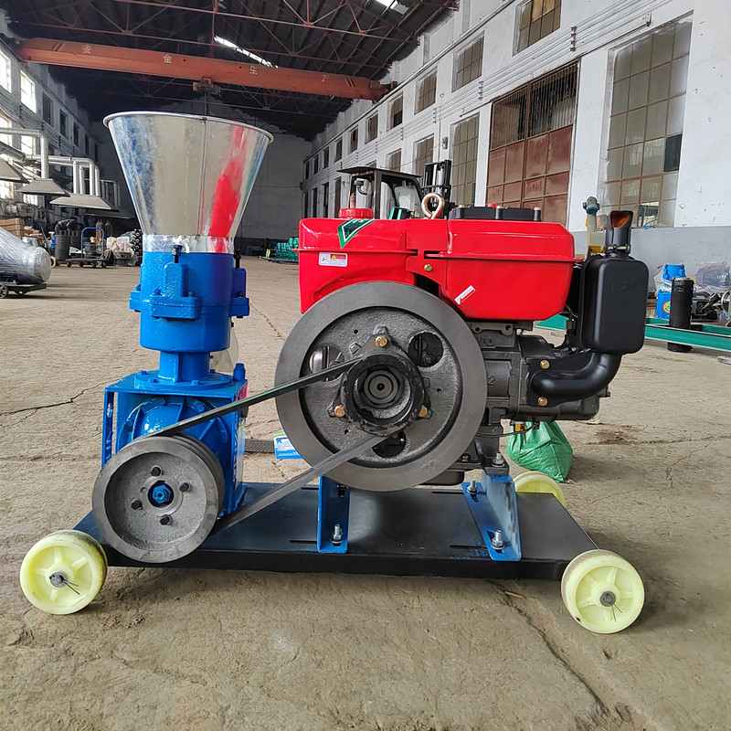 柴油款饲料颗粒机 鸡鸭鱼兔饲料造粒机 玉米托盘颗粒机工厂