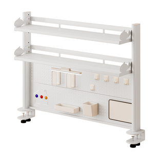 全铁艺书架办公室家用桌面洞洞板书架多层置物架儿童学习桌收纳架