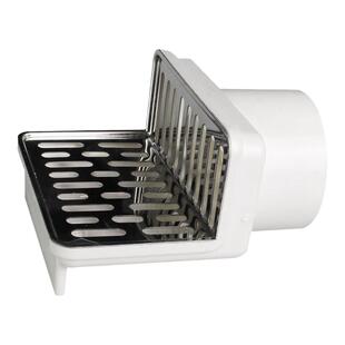 同层侧排地漏304不锈钢L型 PVC75管阳台墙排式墙壁墙角边下水地漏