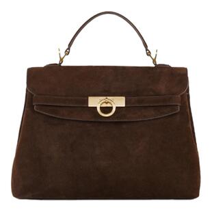 明星同款25年新款麂皮Grace格蕾丝系列中号手提包斜挎包