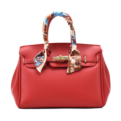 铂金包荔枝纹时尚大容量红色婚包