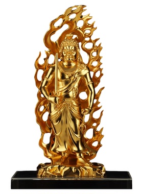 纯银不动明王守护神家居摆件