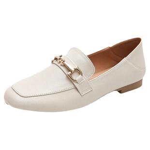 豆豆鞋女2026新款秋冬平底单鞋女一脚蹬乐福鞋软底大码女鞋41到43